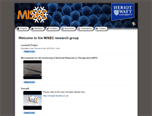 Tablet Screenshot of misec.hw.ac.uk